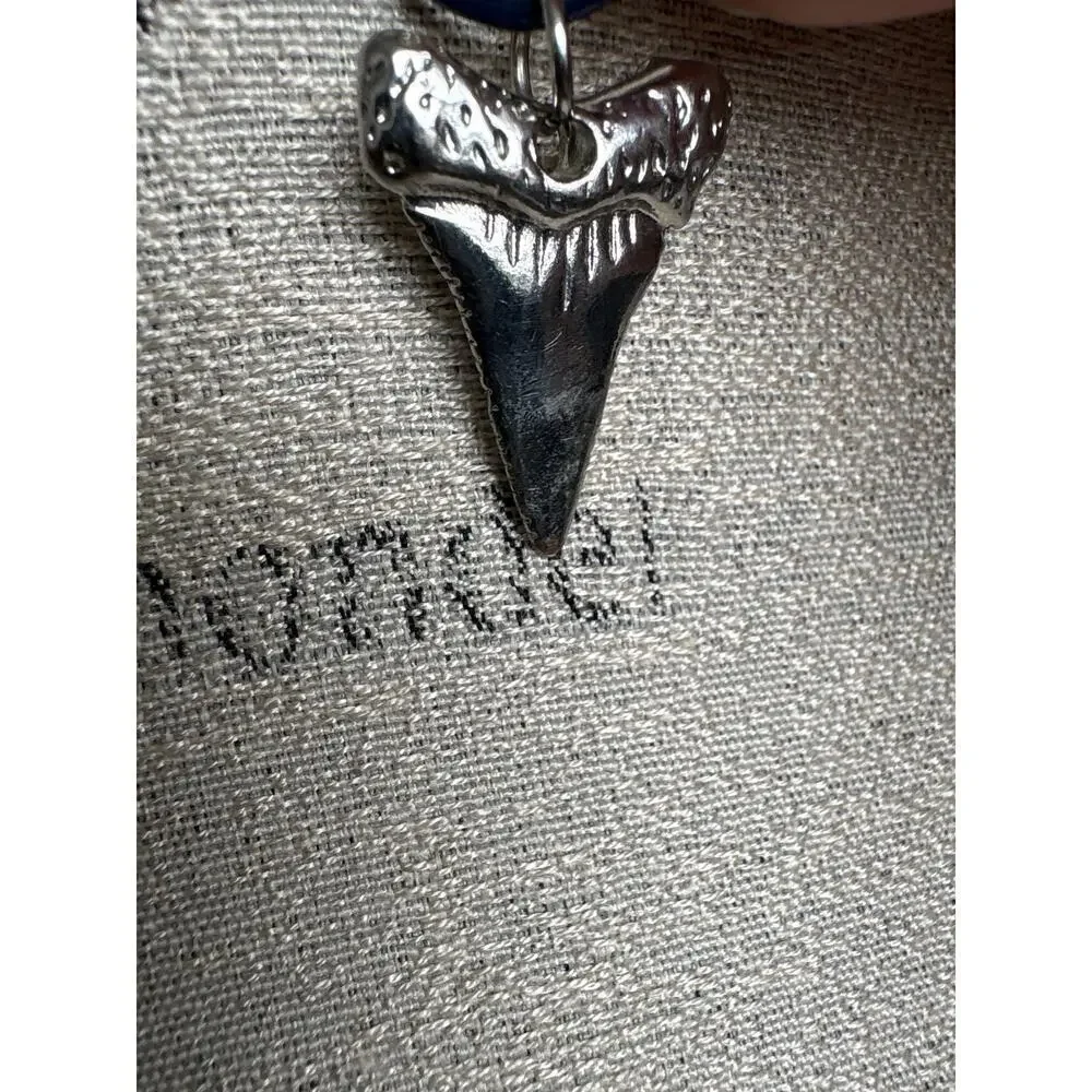 Shark Tooth Necklace – Silver Pendant on Cord, As Seen on Southern Charm